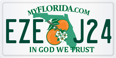 FL license plate EZEJ24