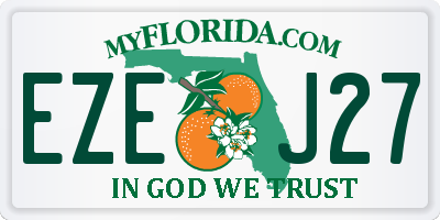 FL license plate EZEJ27