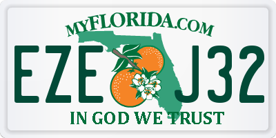 FL license plate EZEJ32