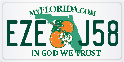FL license plate EZEJ58