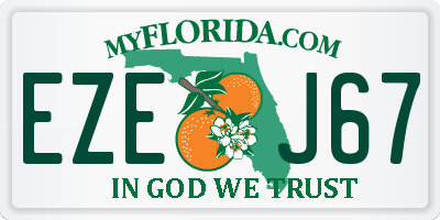 FL license plate EZEJ67