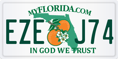 FL license plate EZEJ74