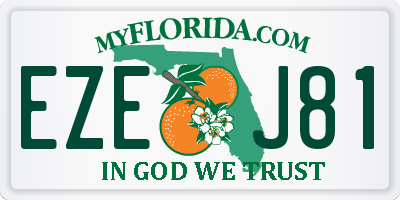 FL license plate EZEJ81