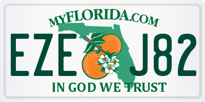FL license plate EZEJ82