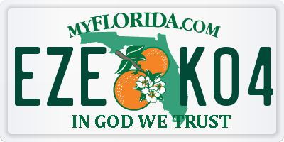 FL license plate EZEK04