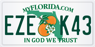 FL license plate EZEK43