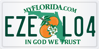 FL license plate EZEL04
