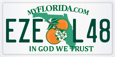 FL license plate EZEL48