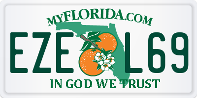 FL license plate EZEL69