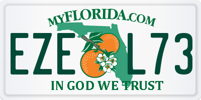 FL license plate EZEL73