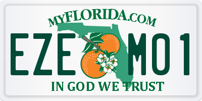 FL license plate EZEM01