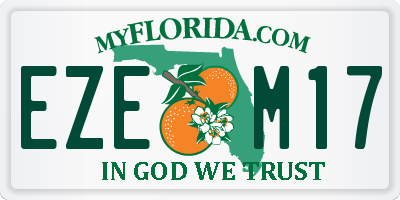 FL license plate EZEM17