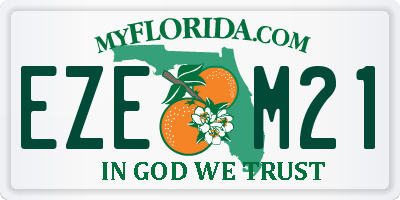 FL license plate EZEM21