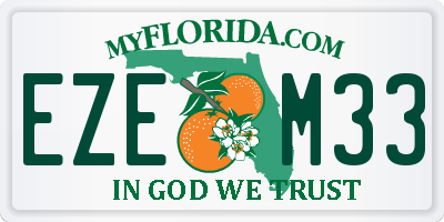 FL license plate EZEM33
