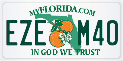 FL license plate EZEM40