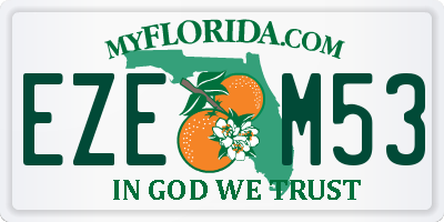 FL license plate EZEM53