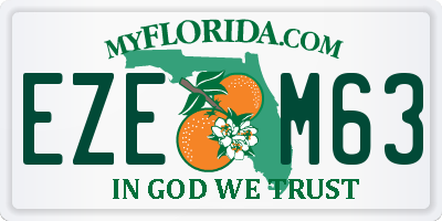 FL license plate EZEM63