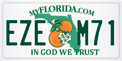 FL license plate EZEM71