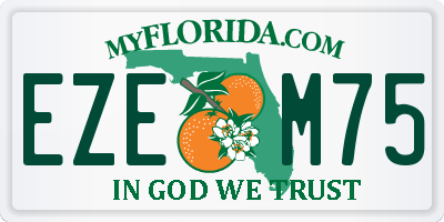FL license plate EZEM75