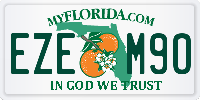 FL license plate EZEM90