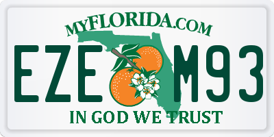 FL license plate EZEM93