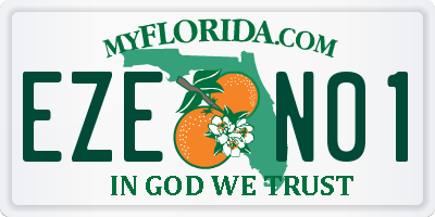FL license plate EZEN01