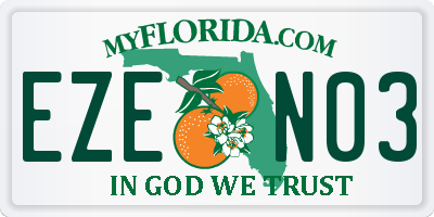 FL license plate EZEN03