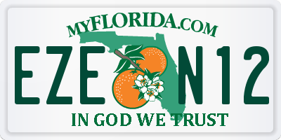 FL license plate EZEN12