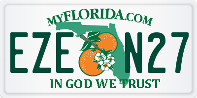 FL license plate EZEN27