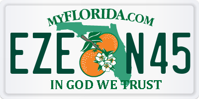 FL license plate EZEN45