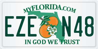 FL license plate EZEN48