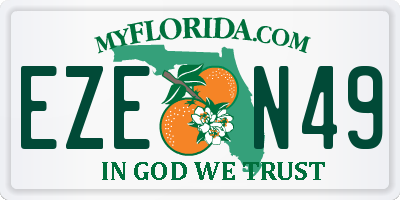 FL license plate EZEN49