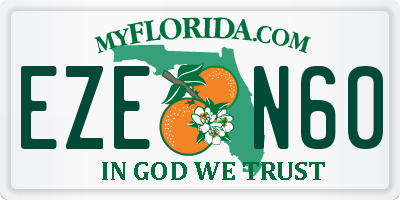 FL license plate EZEN60