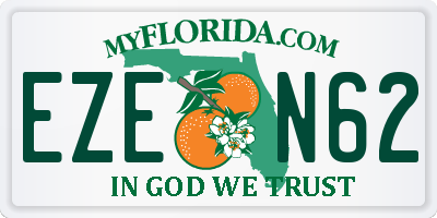 FL license plate EZEN62