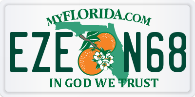 FL license plate EZEN68