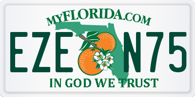 FL license plate EZEN75