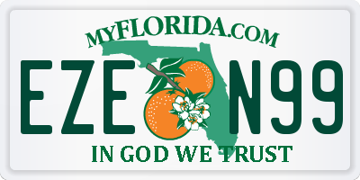 FL license plate EZEN99