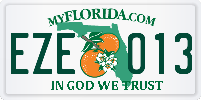 FL license plate EZEO13