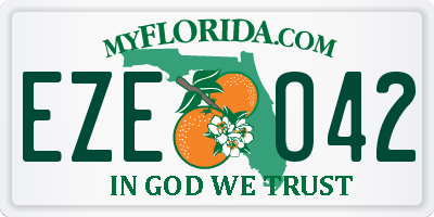 FL license plate EZEO42