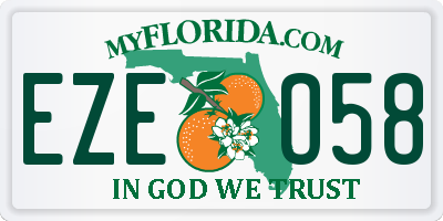 FL license plate EZEO58