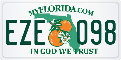 FL license plate EZEO98
