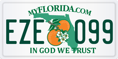 FL license plate EZEO99