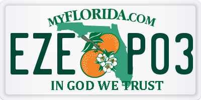 FL license plate EZEP03