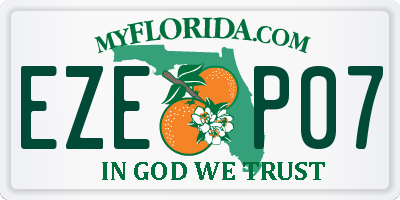 FL license plate EZEP07