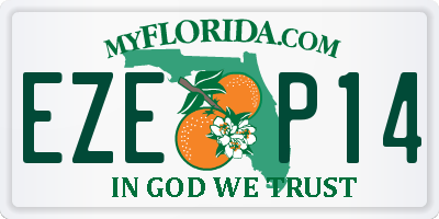 FL license plate EZEP14