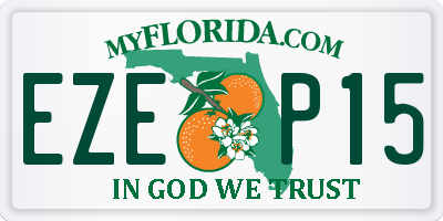 FL license plate EZEP15