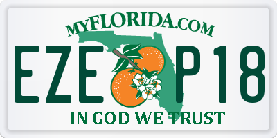 FL license plate EZEP18