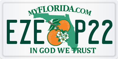 FL license plate EZEP22
