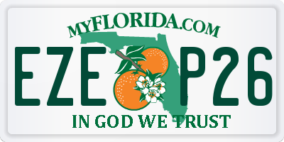 FL license plate EZEP26