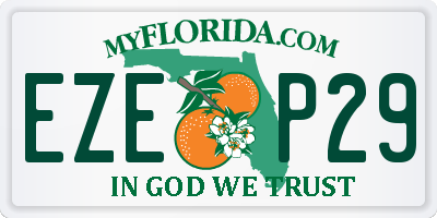 FL license plate EZEP29